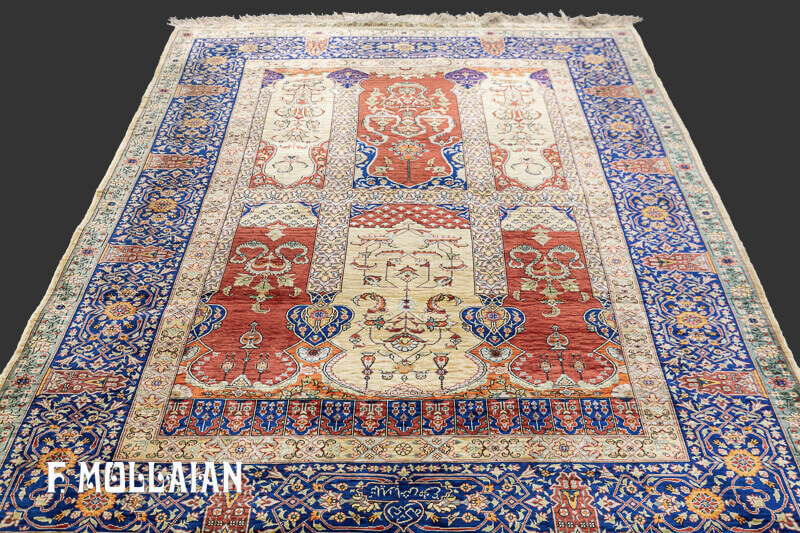 Antique Turkish Silk Hereke Rug n°:80580152