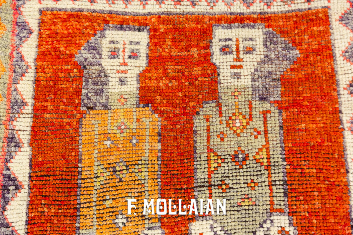 Kurdish Rug Tribal Figurative Runner n°:823578