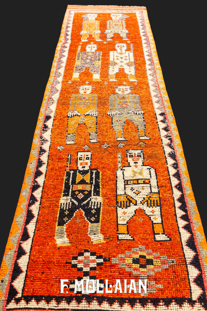 Kurdish Rug Tribal Figurative Runner n°:823578