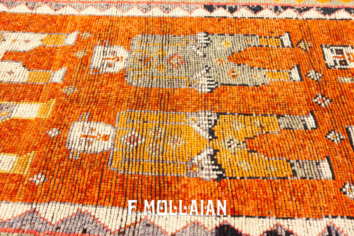 Kurdish Rug Tribal Figurative Runner n°:823578