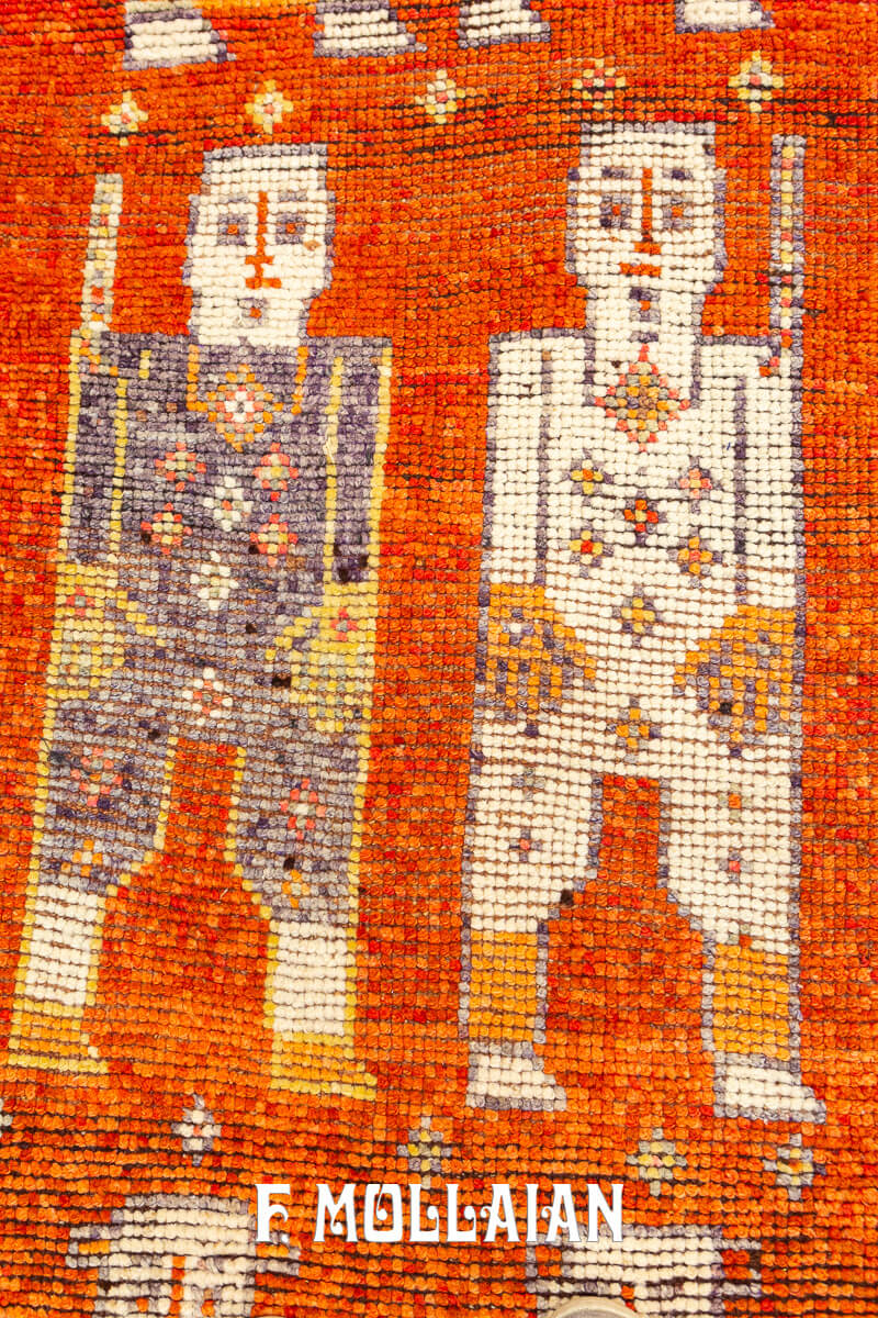 Kurdish Rug Tribal Figurative Runner n°:823578