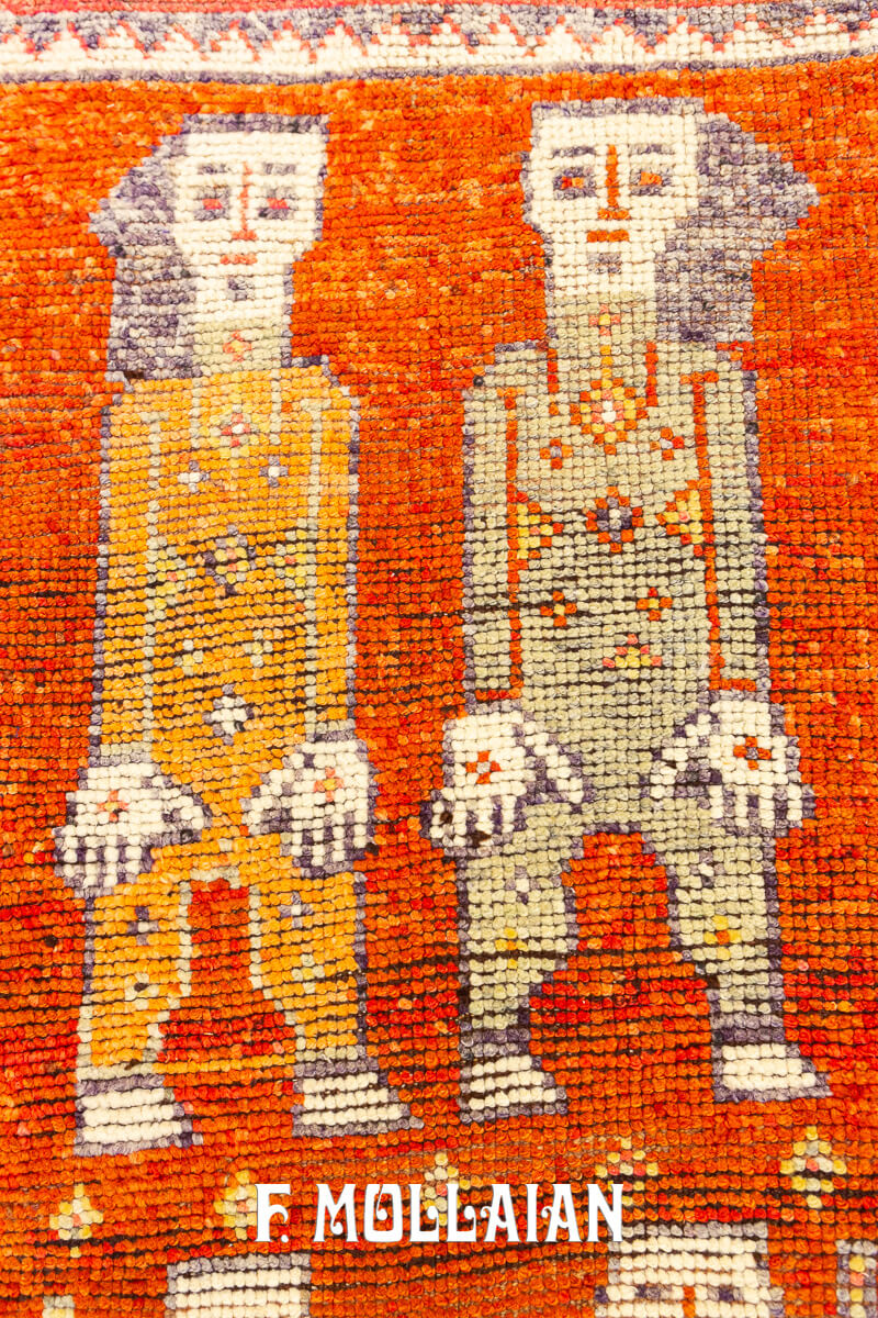Kurdish Rug Tribal Figurative Runner n°:823578
