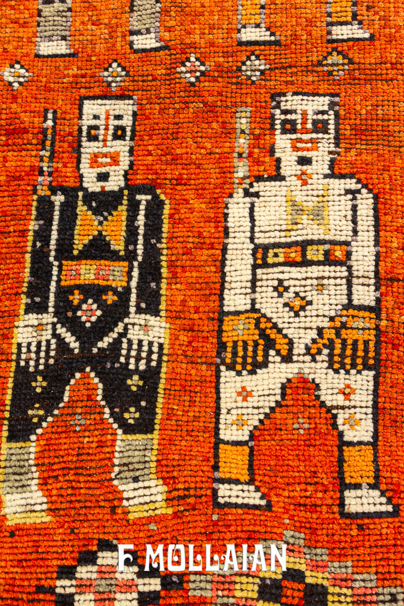 Kurdish Rug Tribal Figurative Runner n°:823578