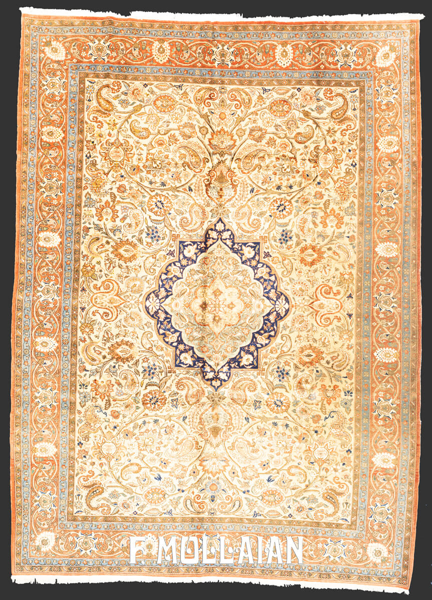 Tehran Rug Persian Classic Floral Part Silk n°:854272