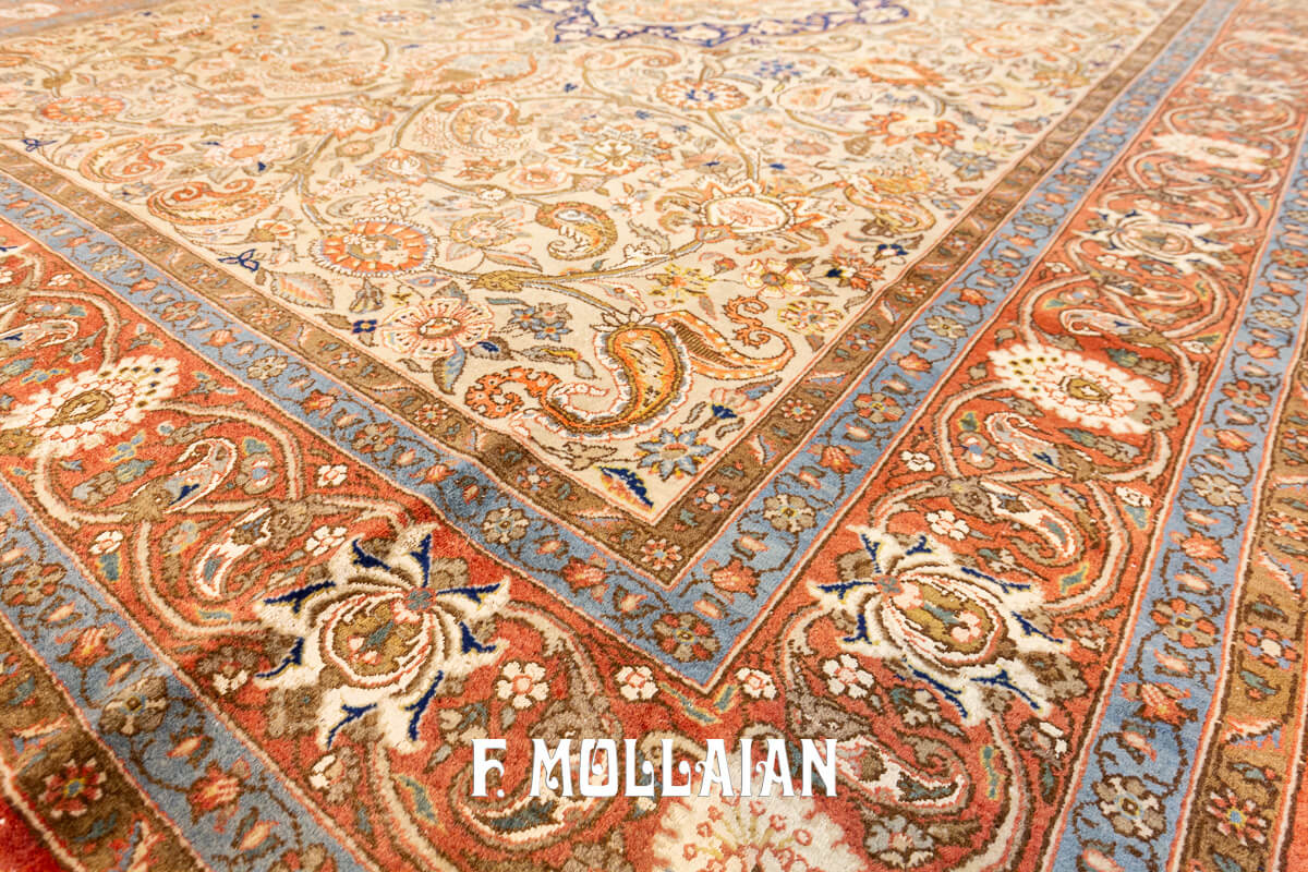 Tehran Rug Persian Classic Floral Part Silk n°:854272