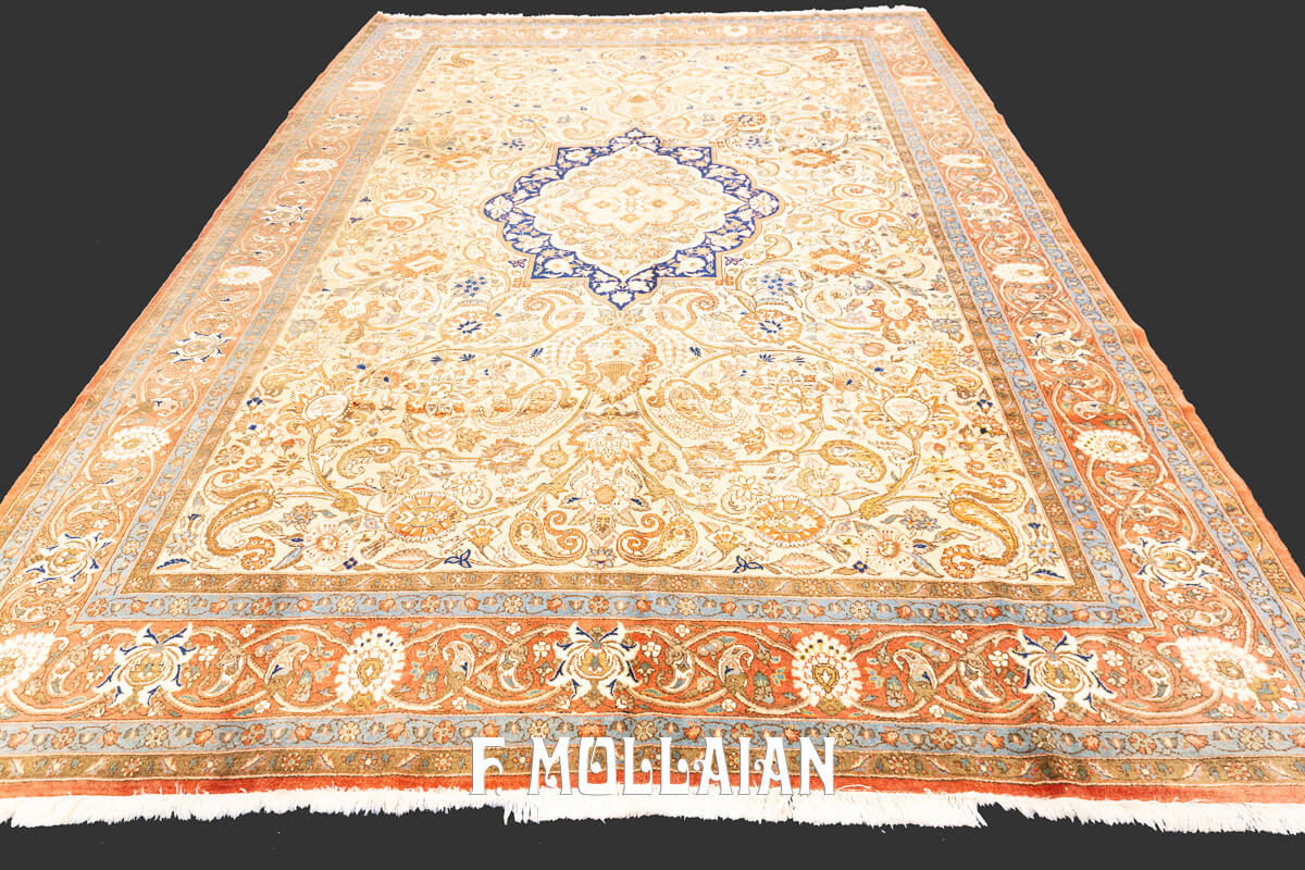 Tehran Rug Persian Classic Floral Part Silk n°:854272