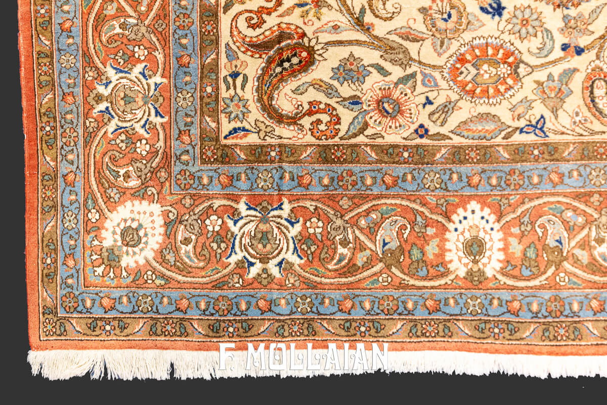 Tehran Rug Persian Classic Floral Part Silk n°:854272