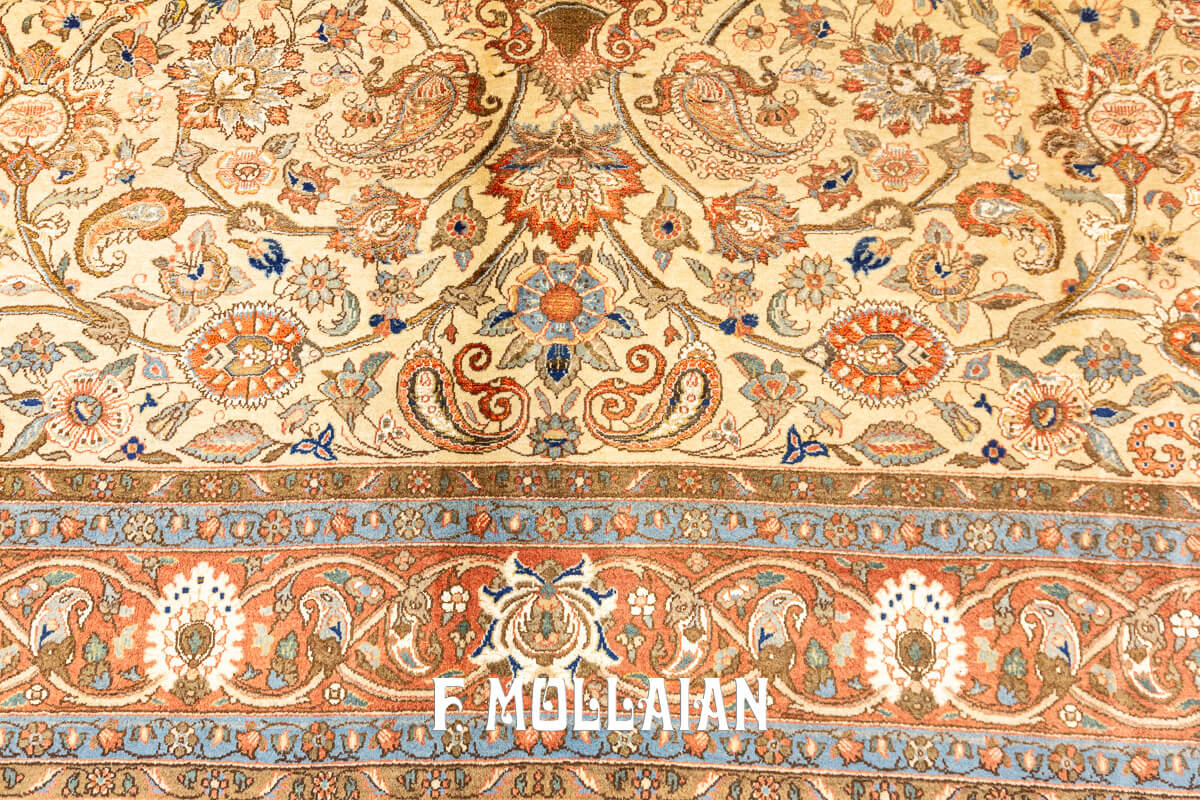 Tehran Rug Persian Classic Floral Part Silk n°:854272
