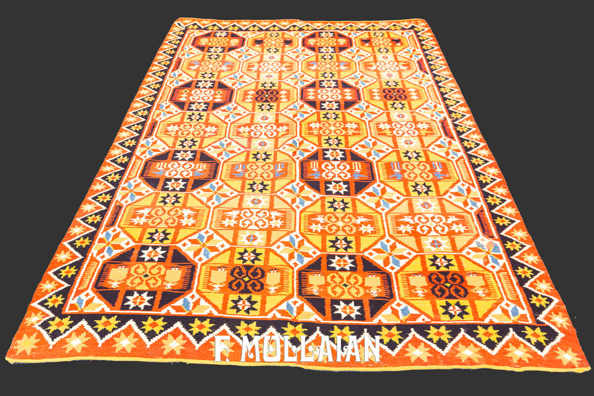 Antique Swedish Textile Geometric Rollakan n°:870105