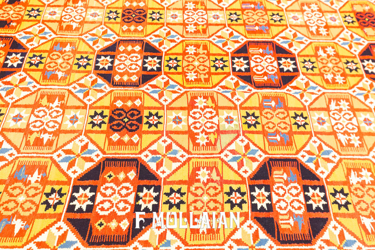 Antique Swedish Textile Geometric Rollakan n°:870105