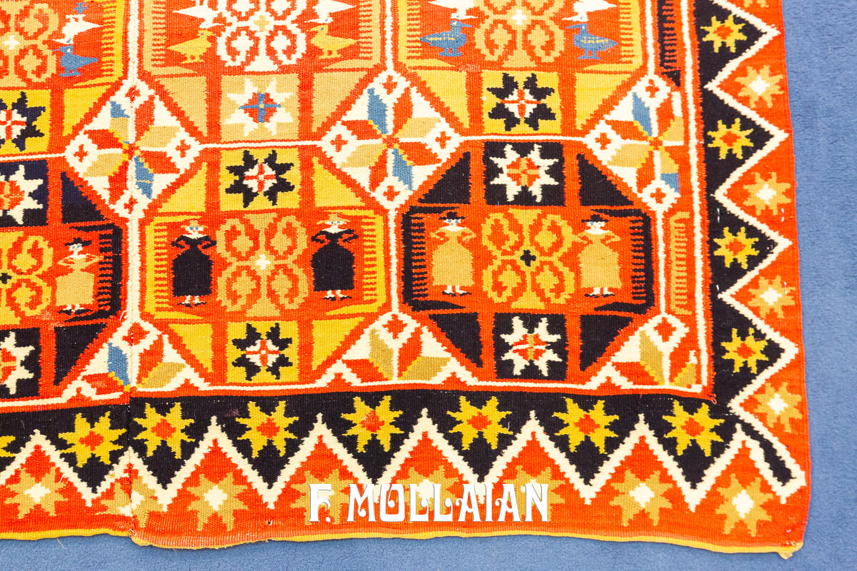 Antique Swedish Textile Geometric Rollakan n°:870105
