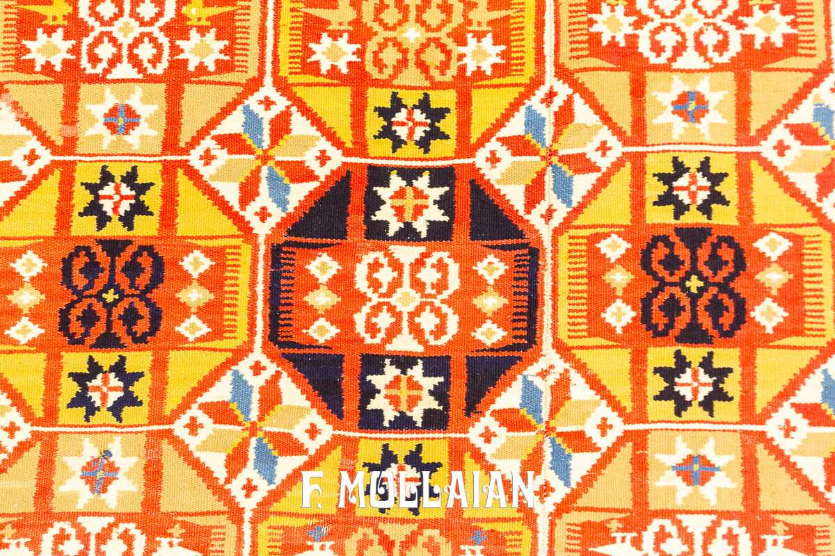 Antique Swedish Textile Geometric Rollakan n°:870105