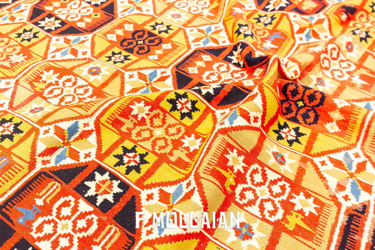 Antique Swedish Textile Geometric Rollakan n°:870105