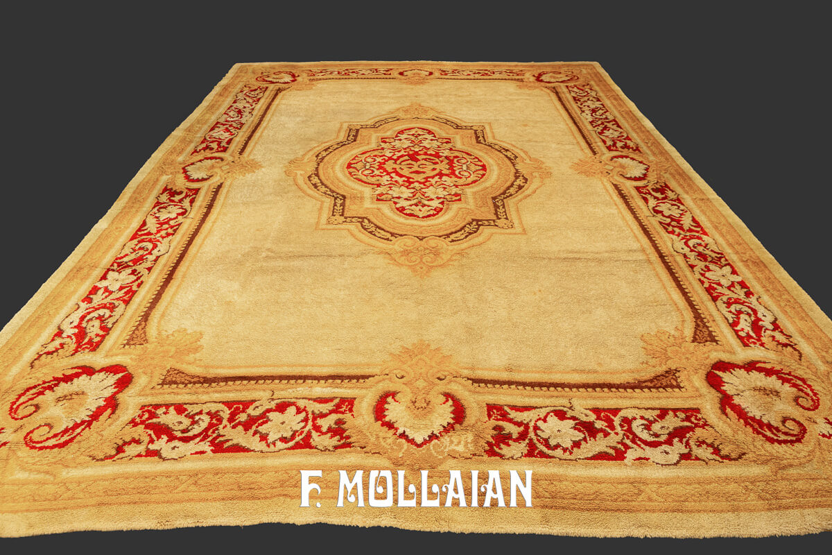 Antique Decorative Carpet European Beige Color n°:890857
