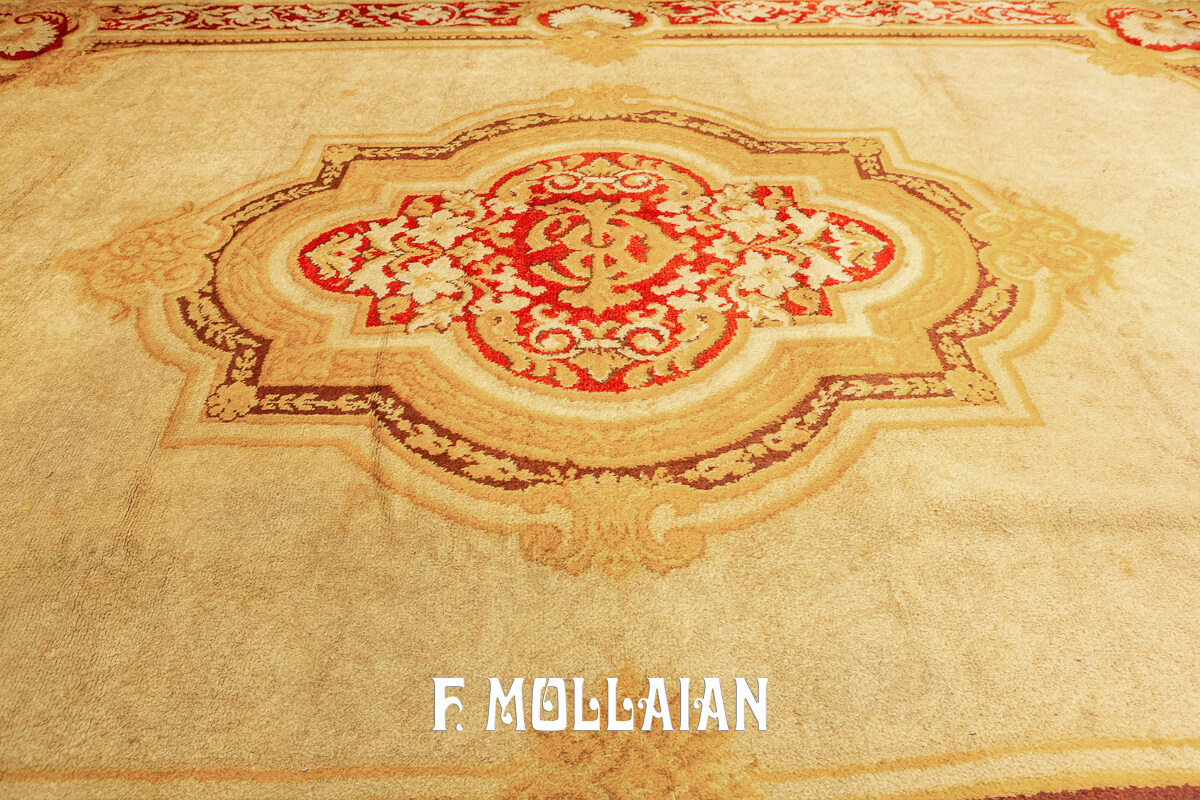 Antique Decorative Carpet European Beige Color n°:890857
