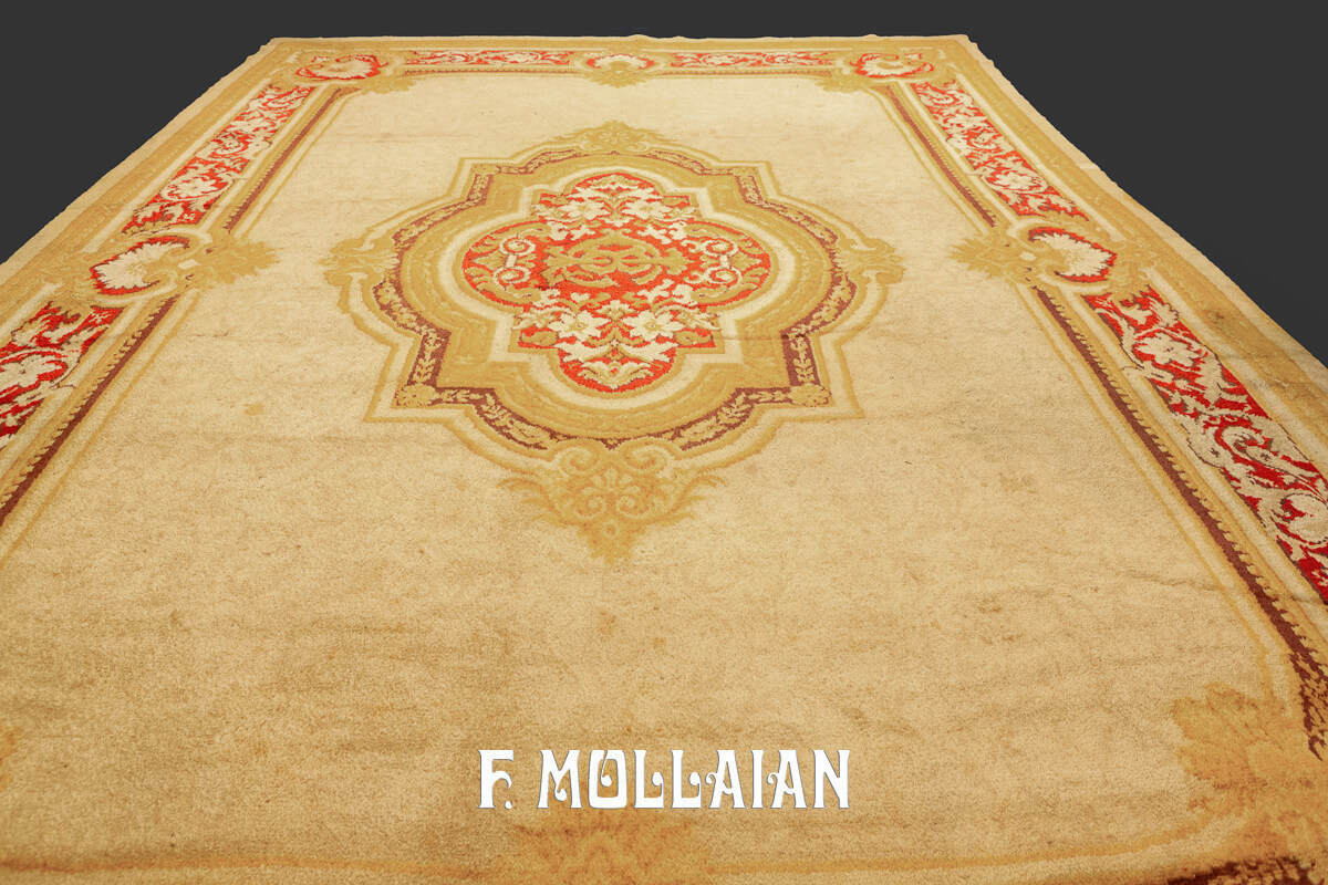 Antique Decorative Carpet European Beige Color n°:890857