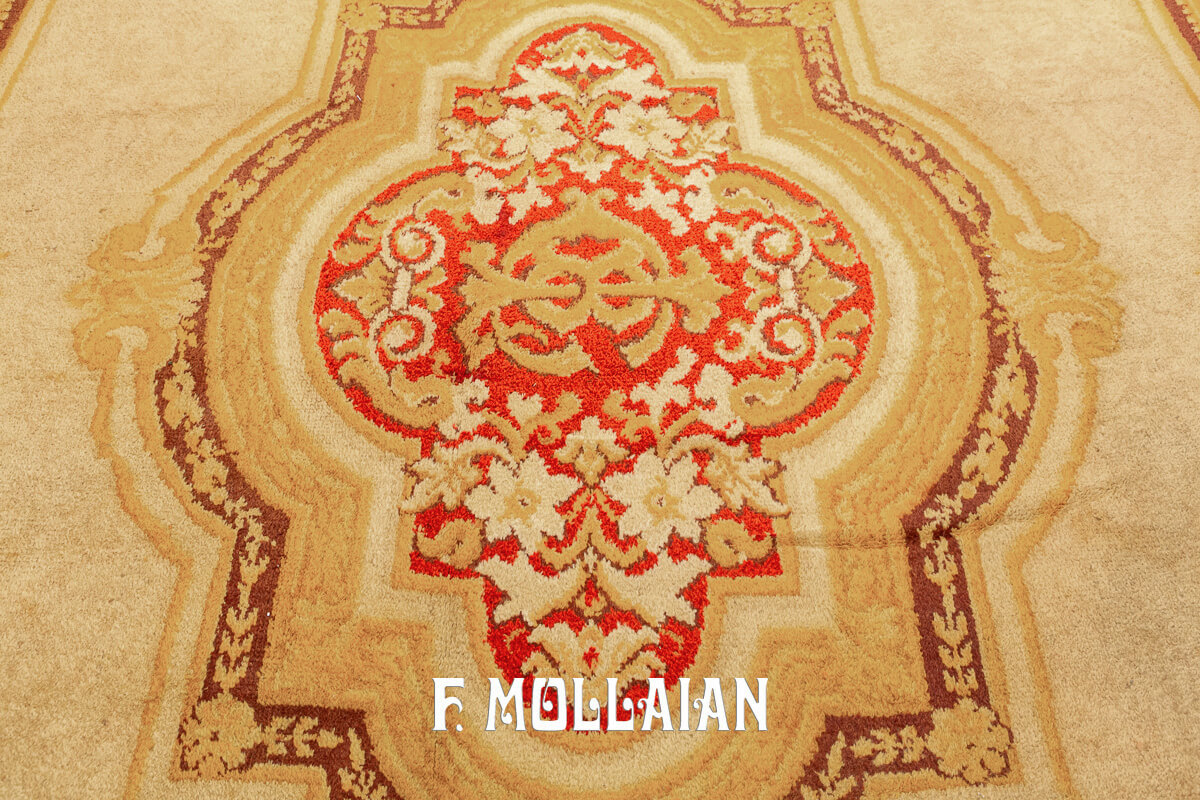 Antique Decorative Carpet European Beige Color n°:890857