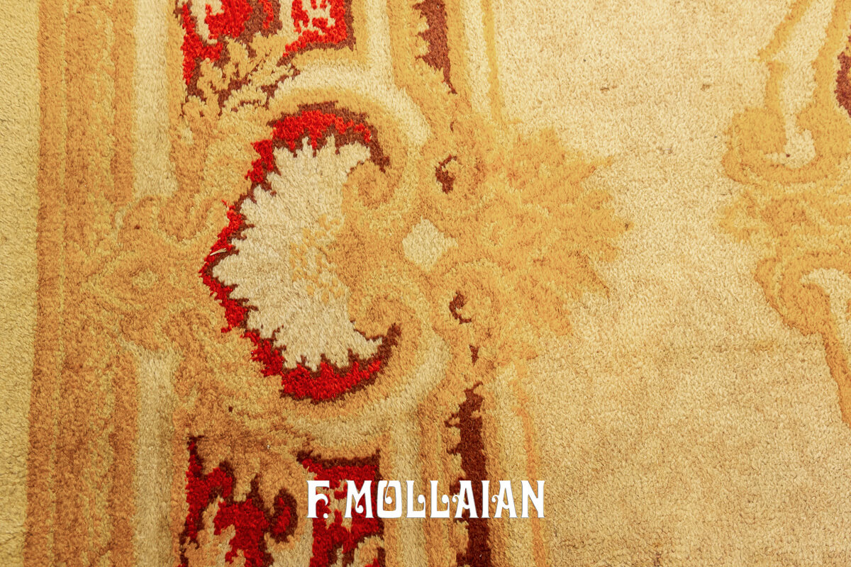 Antique Decorative Carpet European Beige Color n°:890857
