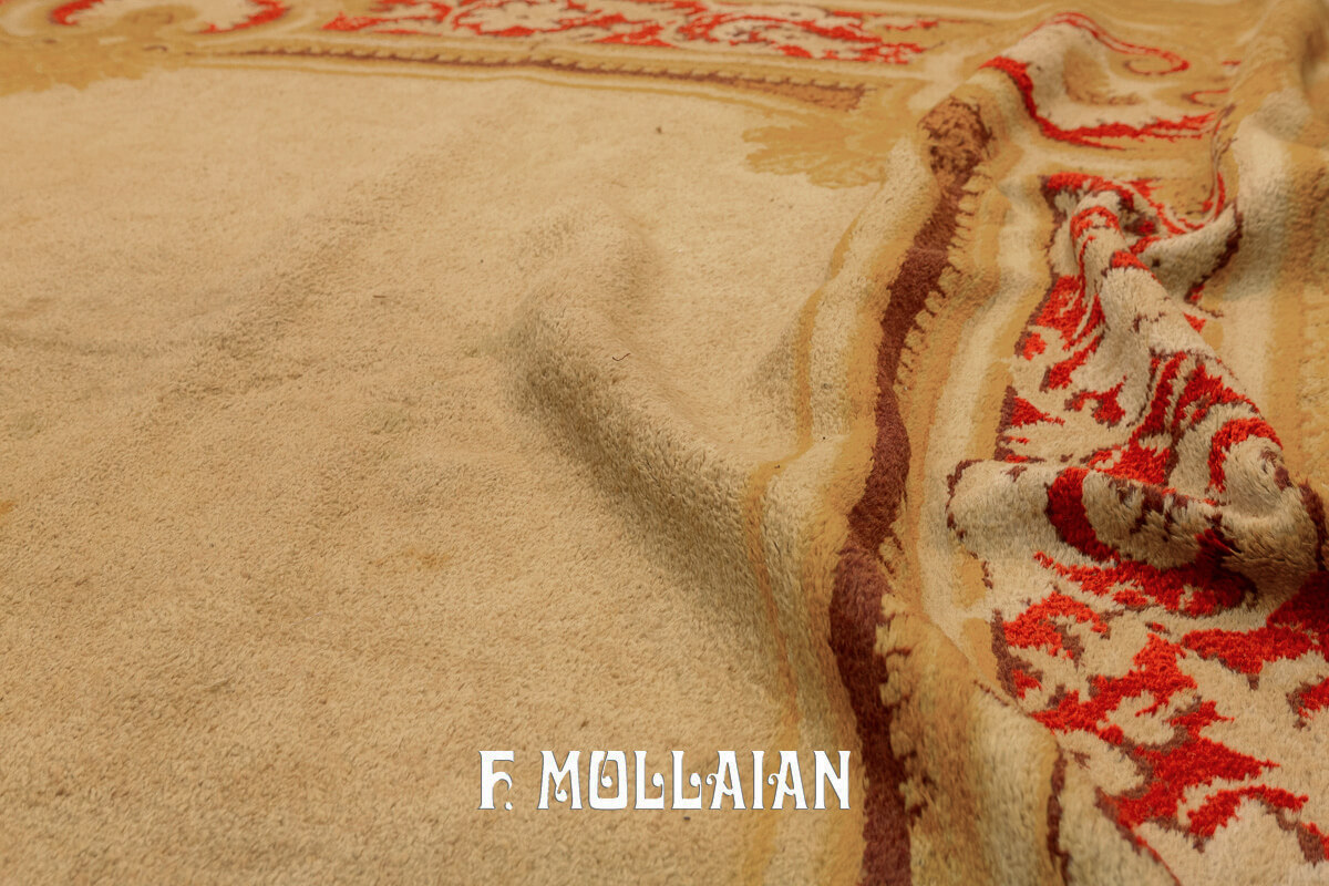 Antique Decorative Carpet European Beige Color n°:890857