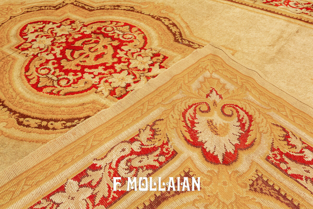 Antique Decorative Carpet European Beige Color n°:890857
