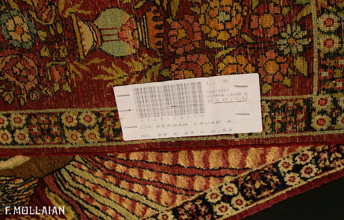 Pictorial Antique Persian Kerman Ravar Rug n°:90879057
