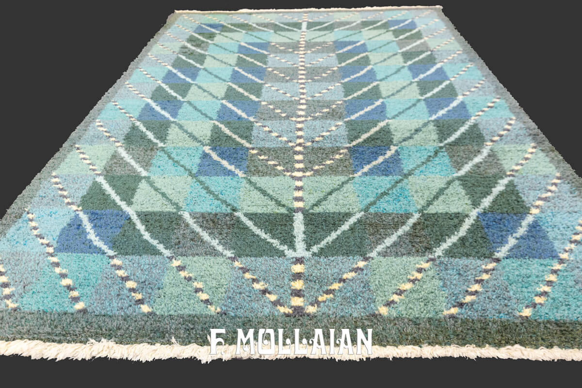 Rya Rug Swedish Blue Color n°:914974