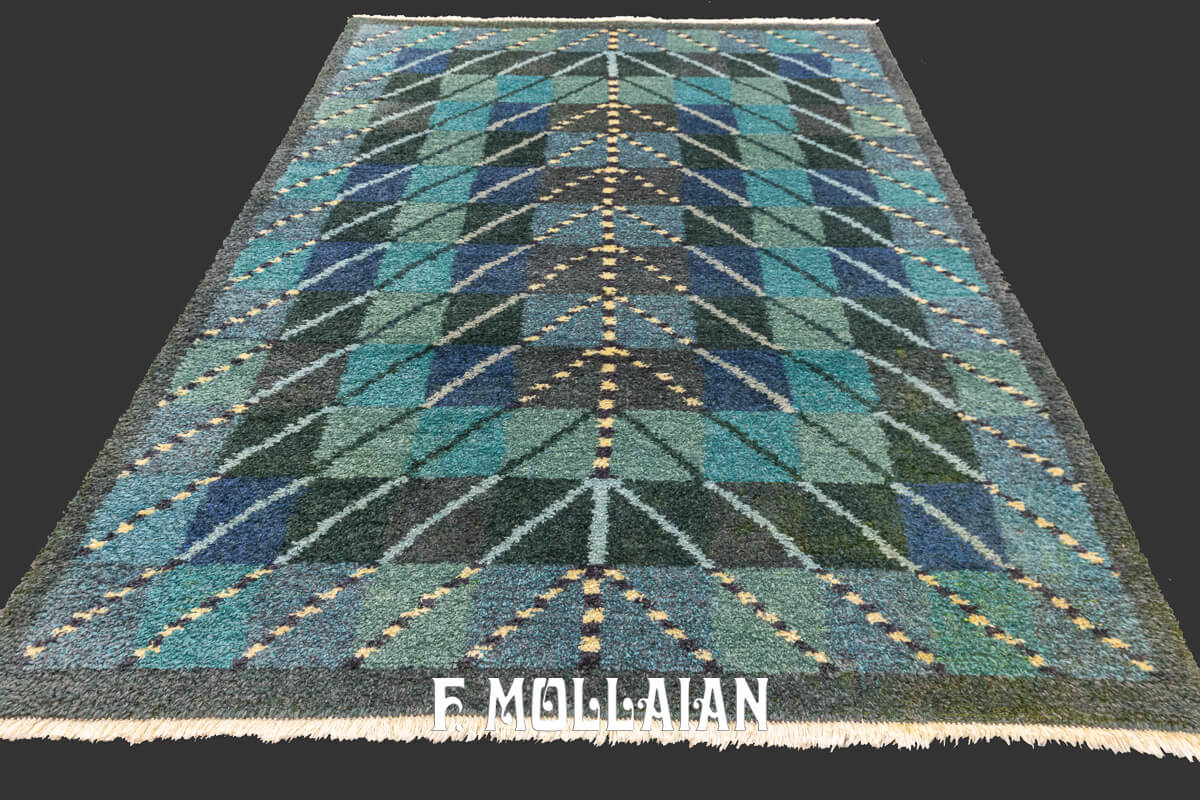 Rya Rug Swedish Blue Color n°:914974