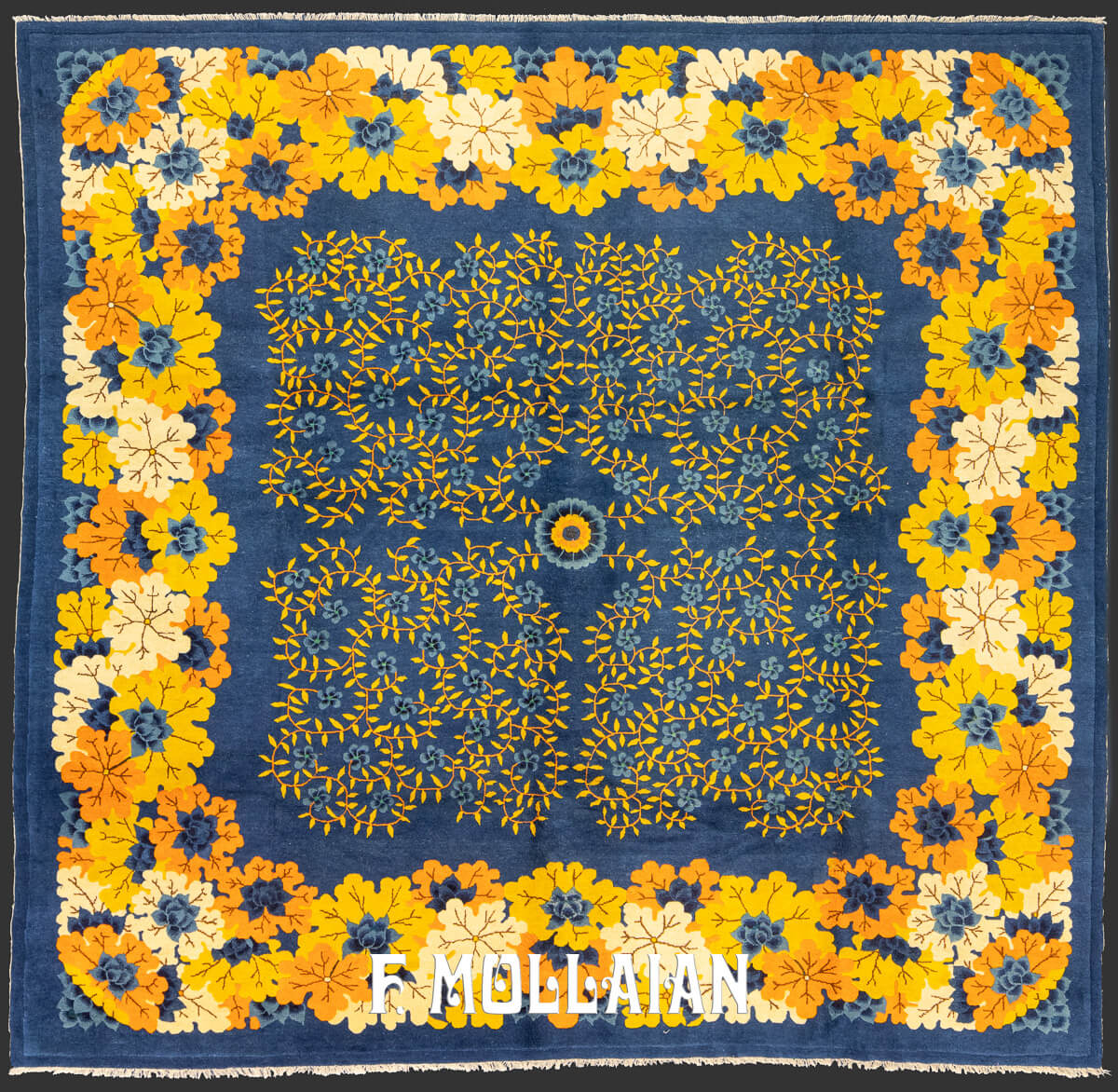 Chinese Peking Rug Decorative Floral Field n°:951835