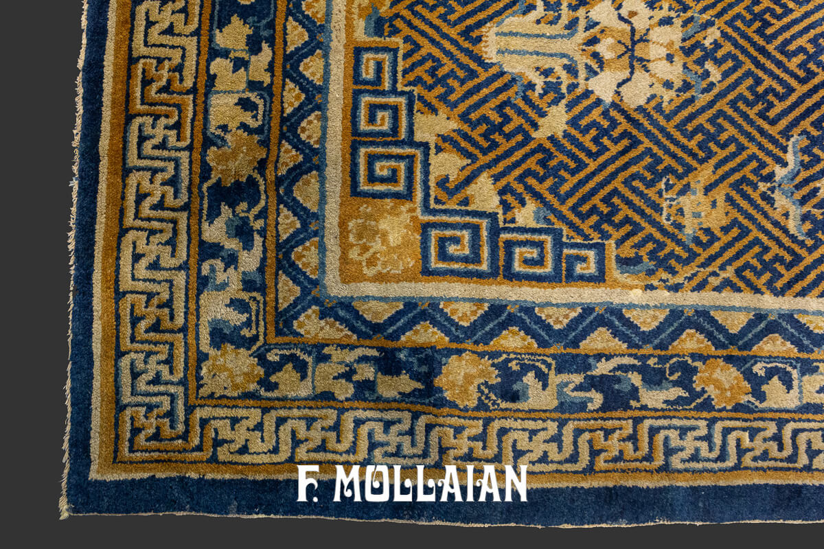 Antique Chinese Rug Decorative Ningxia n°:103355