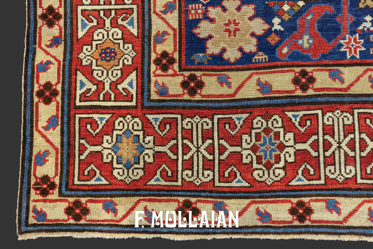 Antique Kuba Rug Rare Harchang Design n°:105322