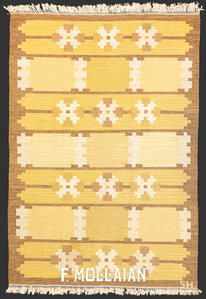Swedish Kilim Rug Signed SH n°:114668