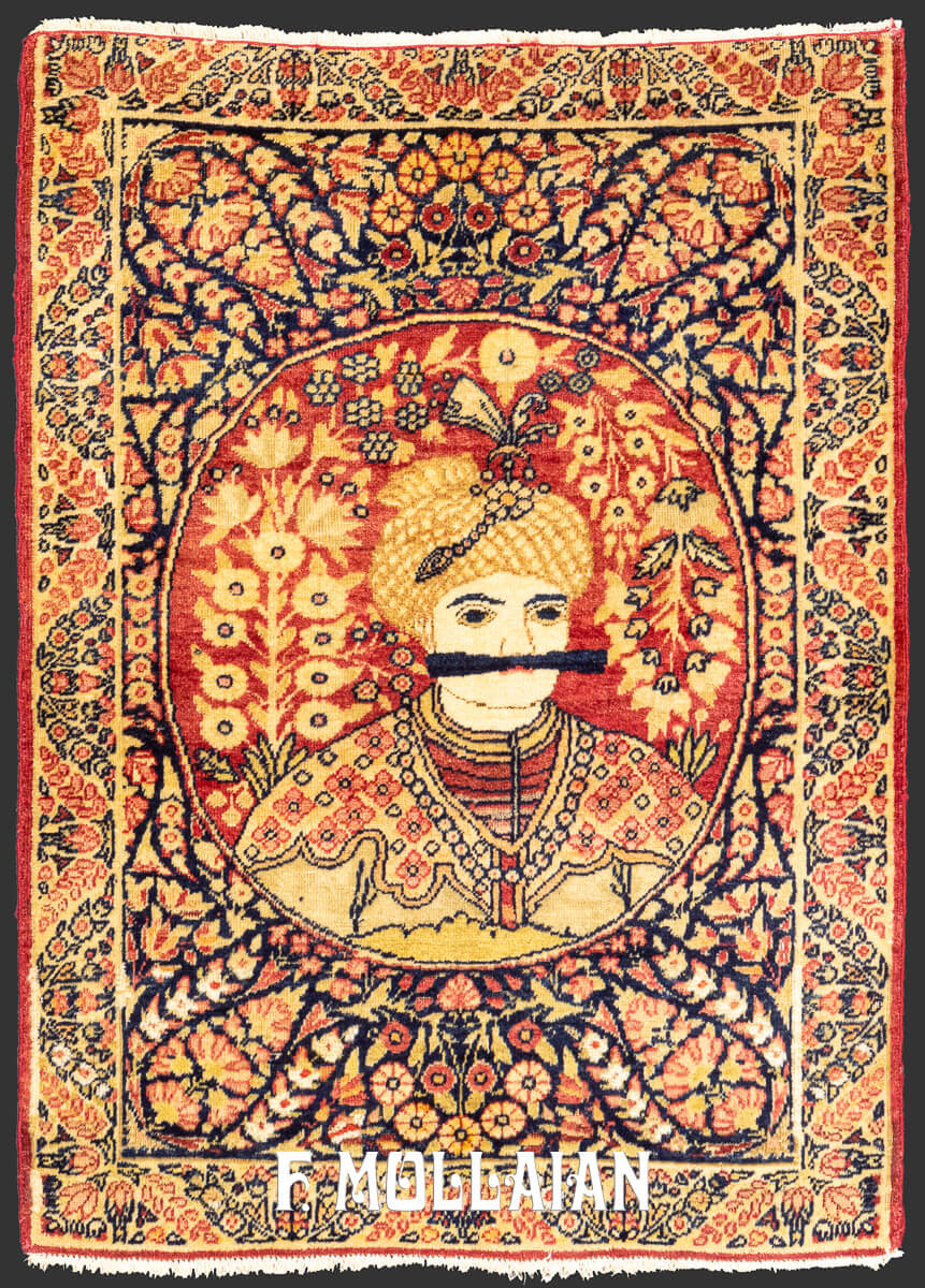 Kerman Ravar Rug Figurative, Shah Abbass n°:127457