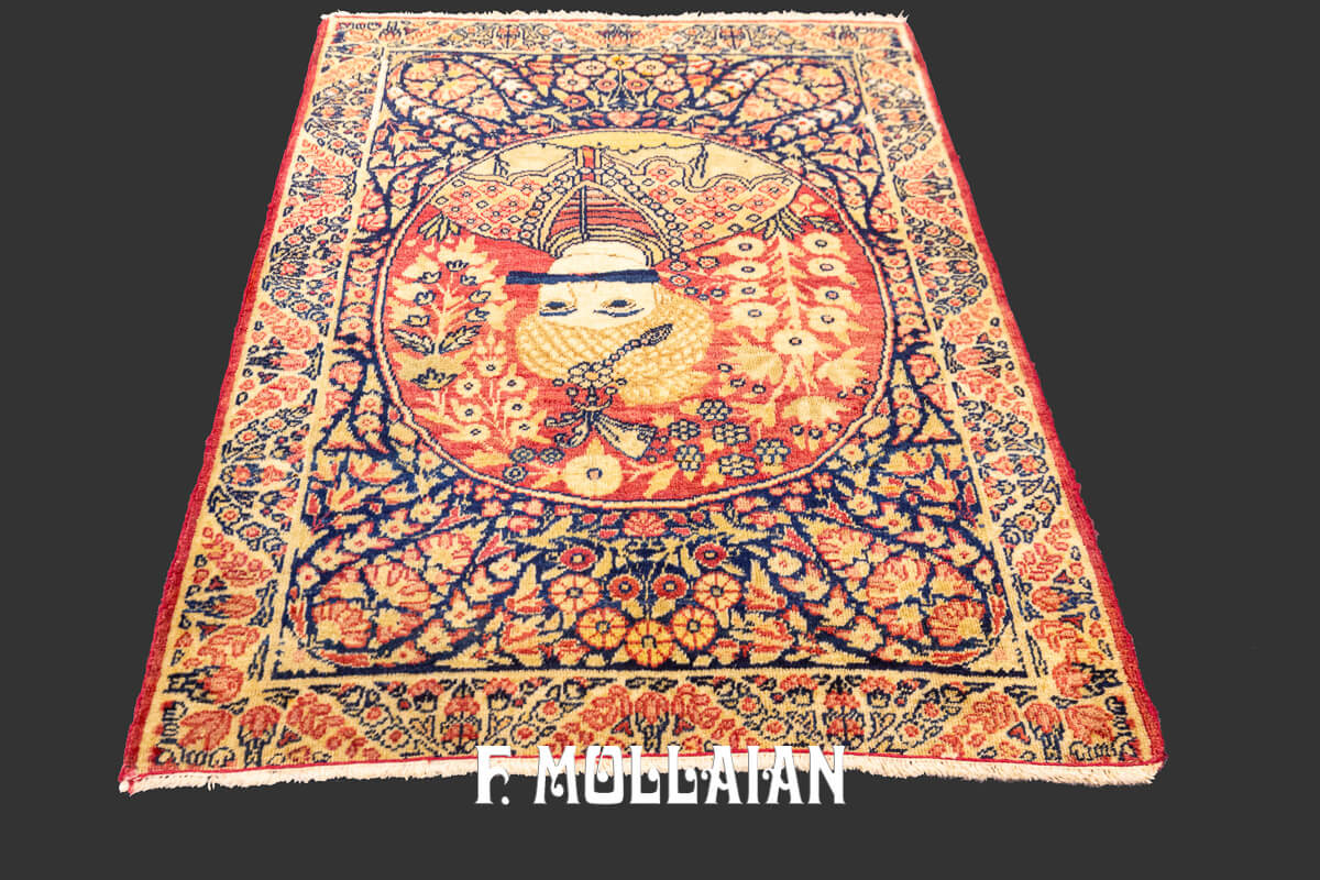 Kerman Ravar Rug Figurative, Shah Abbass n°:127457