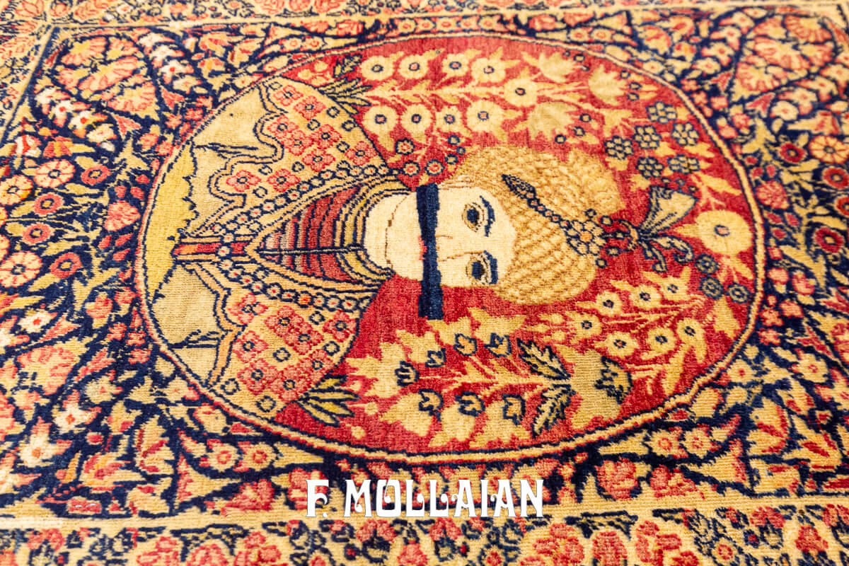 Kerman Ravar Rug Figurative, Shah Abbass n°:127457