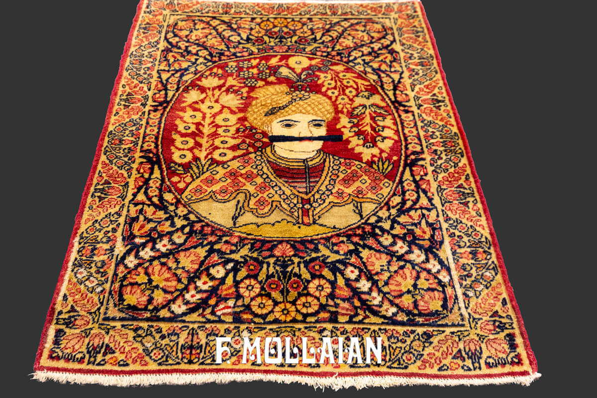Kerman Ravar Rug Figurative, Shah Abbass n°:127457