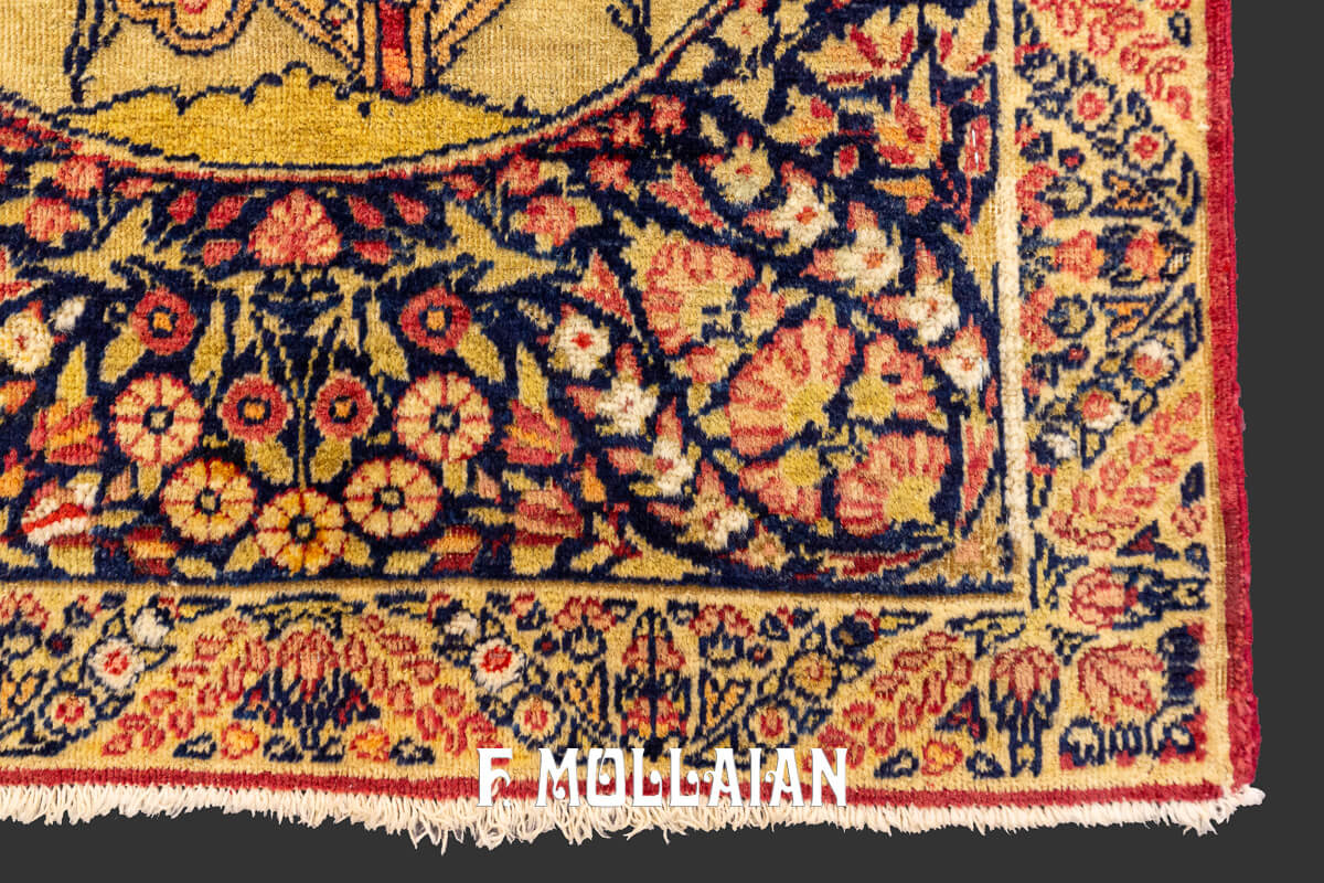 Kerman Ravar Rug Figurative, Shah Abbass n°:127457