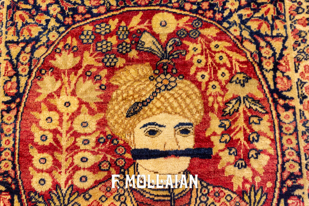 Kerman Ravar Rug Figurative, Shah Abbass n°:127457