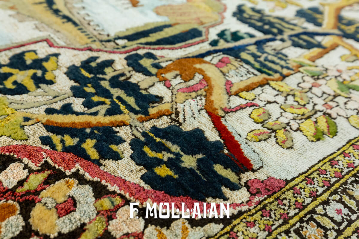 Tappeto Isfahan Souf Figurativo in Seta misto con Lana n°:129907
