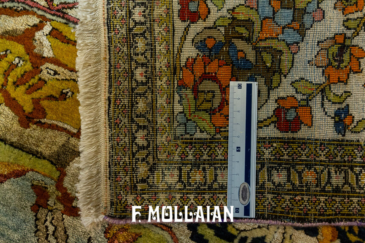 Tappeto Isfahan Souf Figurativo in Seta misto con Lana n°:129907