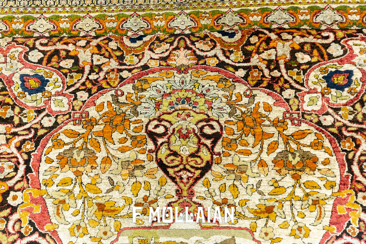 Tappeto Isfahan Souf Figurativo in Seta misto con Lana n°:129907