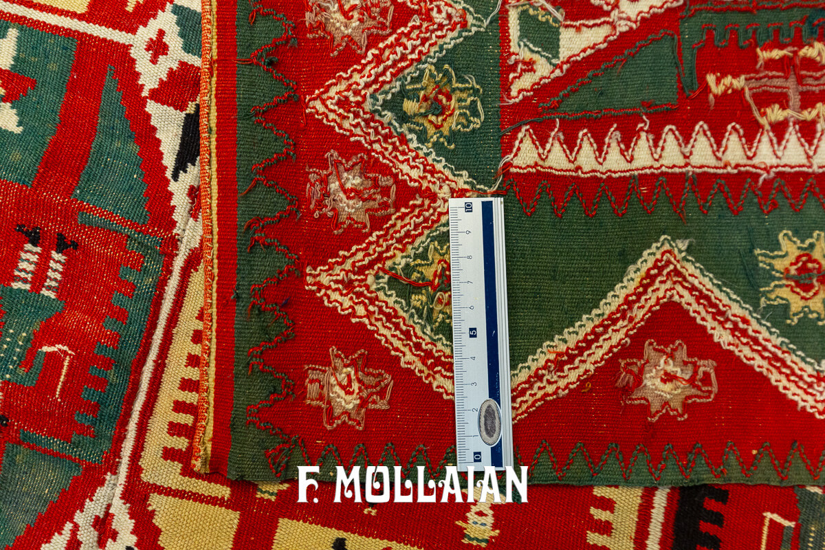 Museum-Quality Antique Swedish Rölakan Täcke 1855 n°:136793