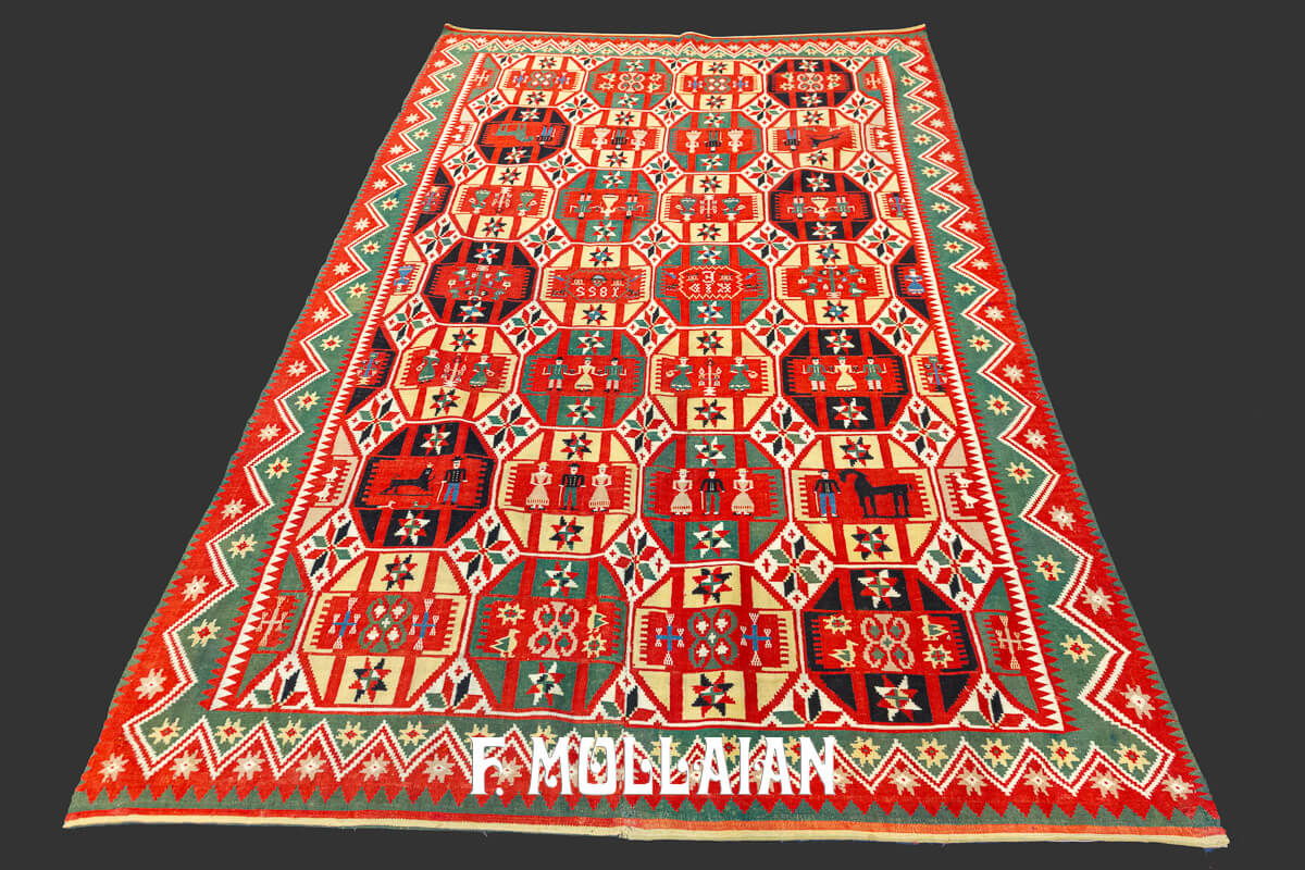 Museum-Quality Antique Swedish Rölakan Täcke 1855 n°:136793