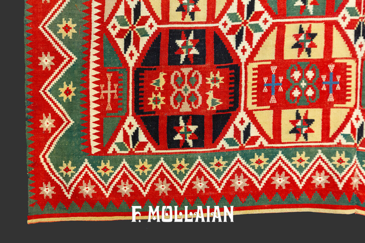 Museum-Quality Antique Swedish Rölakan Täcke 1855 n°:136793