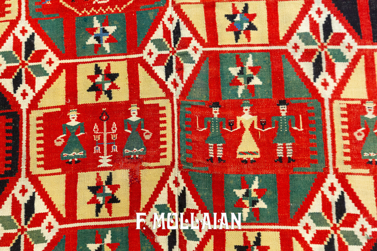 Museum-Quality Antique Swedish Rölakan Täcke 1855 n°:136793