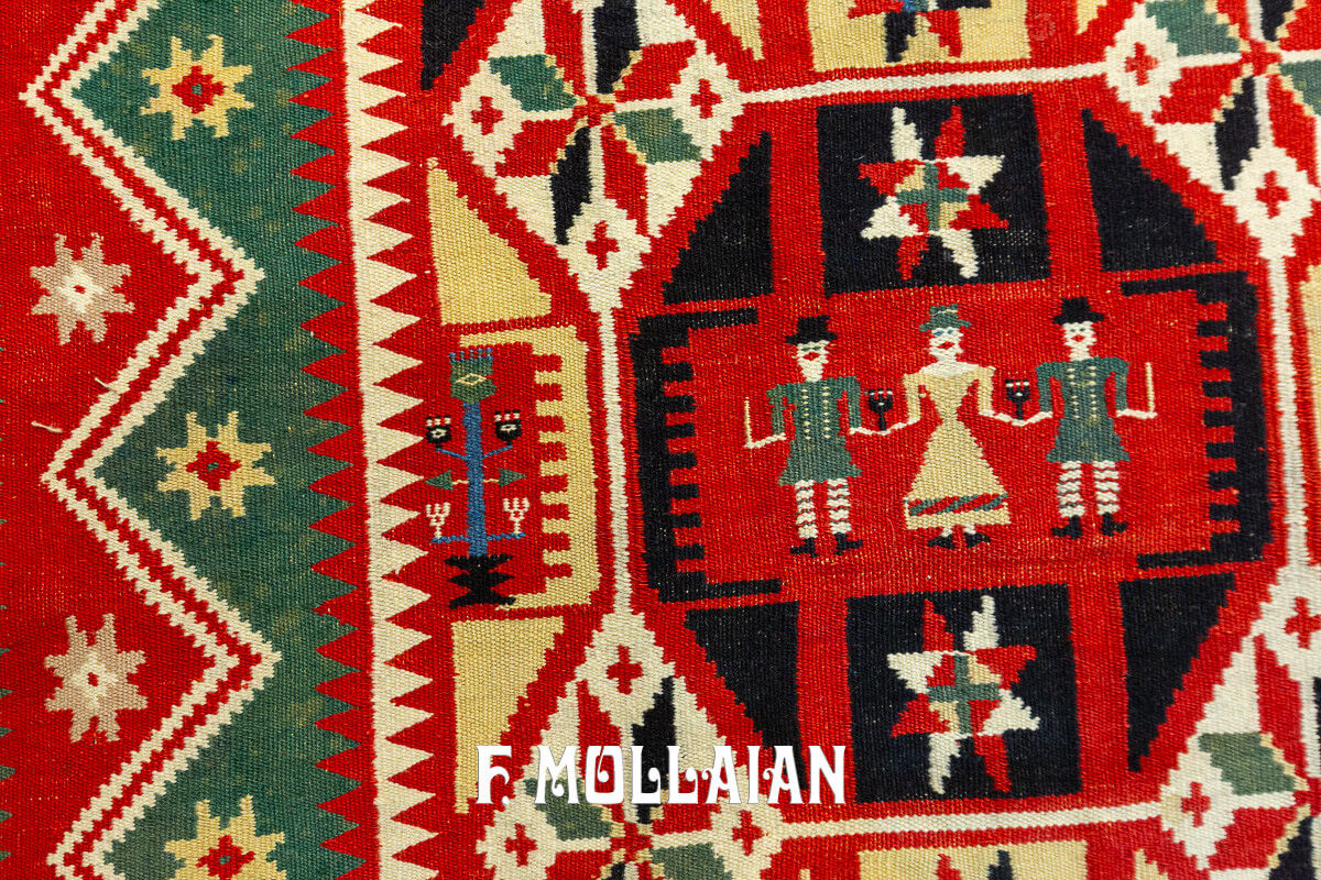 Museum-Quality Antique Swedish Rölakan Täcke 1855 n°:136793