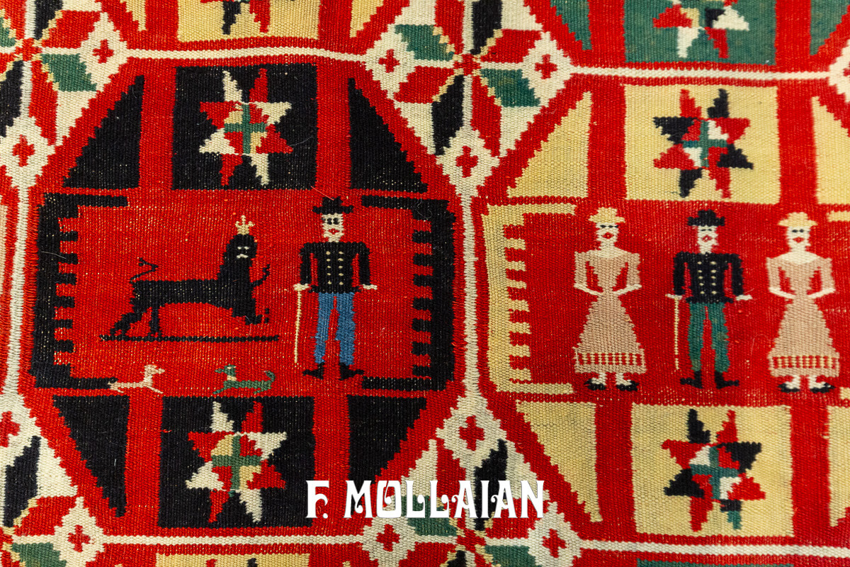 Museum-Quality Antique Swedish Rölakan Täcke 1855 n°:136793