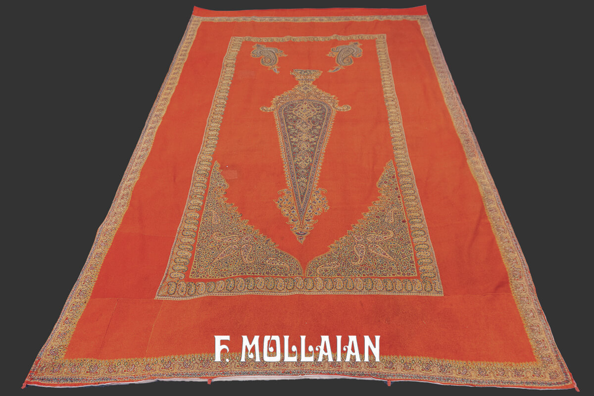 Antique Persian Textile Termeh Embroidery Qajar n°:145041