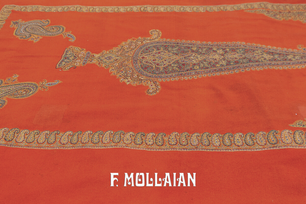 Antique Persian Textile Termeh Embroidery Qajar n°:145041