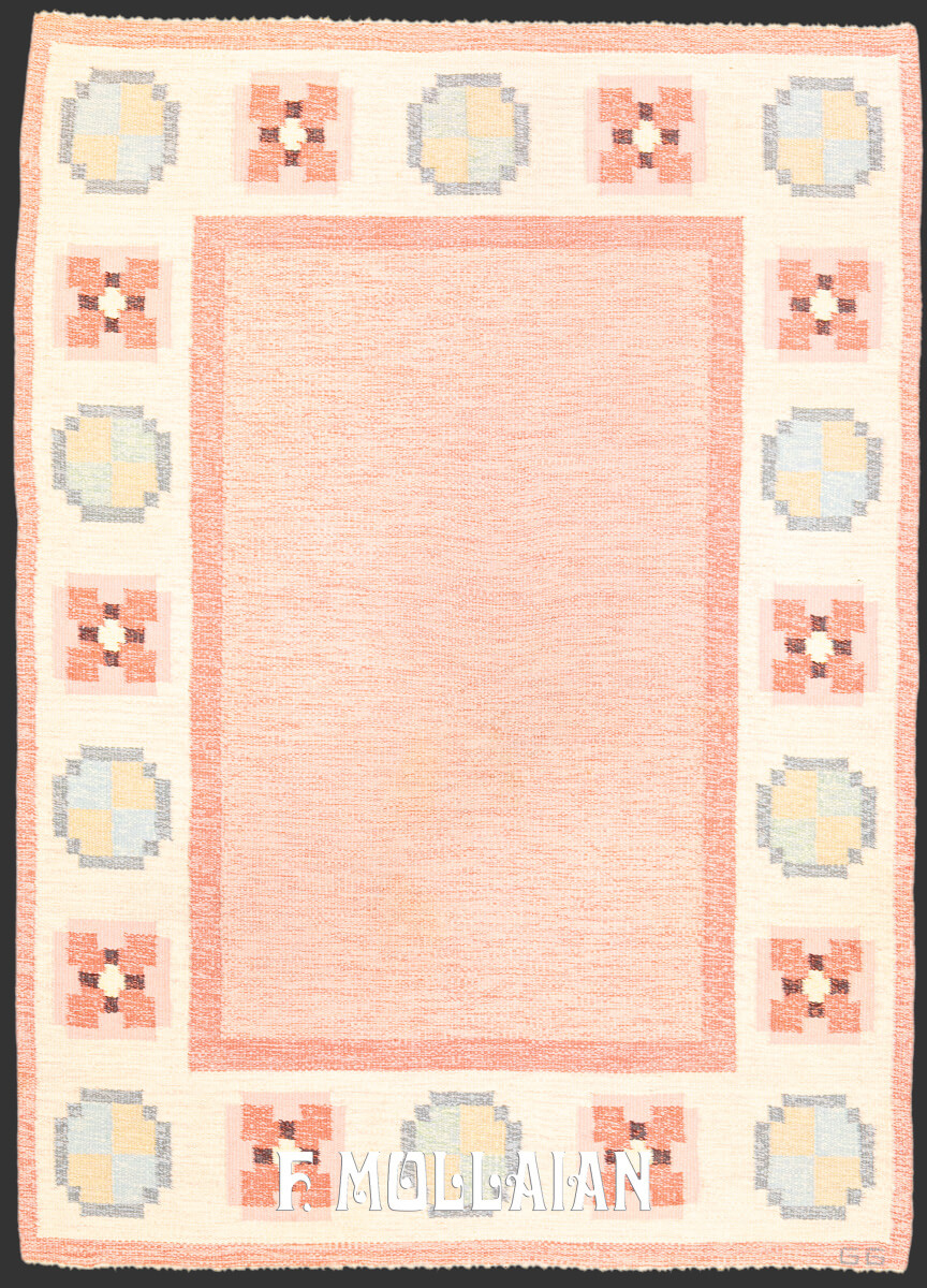 Swedish Kilim Rug Signed GG n°:158042
