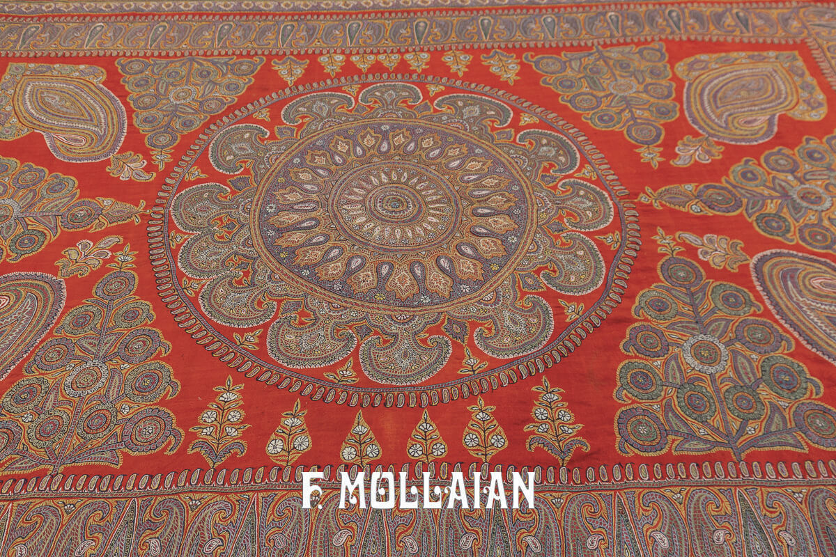 Antique Persian Textile Termeh Embroidery Qajar n°:173681